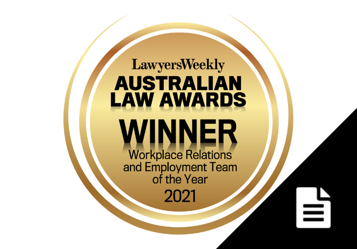 ҹwins “Workplace Relations & Employment Team of the Year”